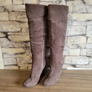 Call It Spring size 7 taupe wedge boots